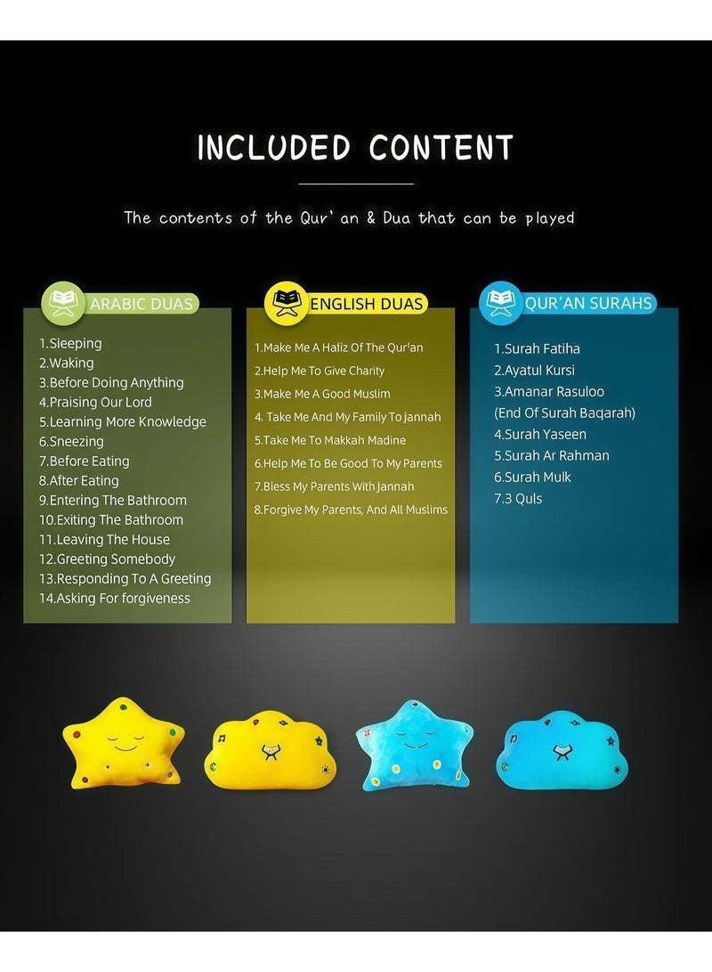 Angola Panda Quran Playback Pillow for Kids with Soothing Light & Kalima Recitation – Soft Plush Night Light Cushion with Quran & Dua Audio, Ideal for Bedtime, Ramadan Gifts, Islamic Learning & Sleep Comfort - Image 3